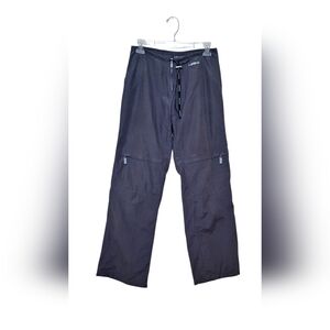 bebe Wide Leg Cargo Pants Utility Track Baggy Y2K Active Sporty Gray Womens XS